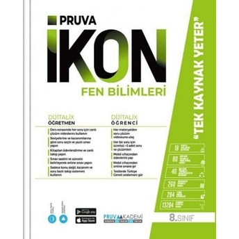 Pruva Akademi 8. Sınıf Fen Bilimleri Ikon Konu Anlatımlı Komisyon