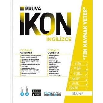 Pruva Akademi 8. Sınıf Ingilizce Ikon Konu Anlatımlı Komisyon