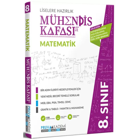 Pruva Akademi 8. Sınıf Matematik Mühendis Kafası Soru Bankası Komisyon