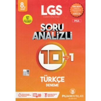 Puan Lgs 8. Sınıf Soru Analizli 10 1 Türkçe Deneme (Yeni) Kolektif