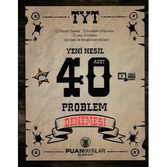 Puan Tyt Yeni Nesil 40 Adet Problem Denemesi (Yeni) Kolektif