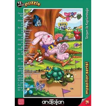 Puzzle 15 Parça Masallar Serisi- Tavşan Ile Kaplumbağa Kolektif