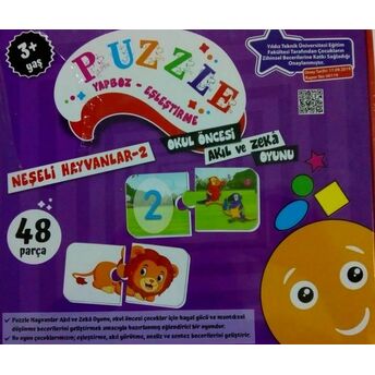 Puzzle Yapboz-Eşleştirme Neşeli Hayvanlar 2