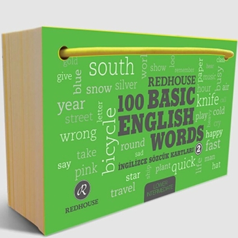 Redhouse 100 Basic English Words -2 (Ingilizce Sözcük Kartları) Redhouse