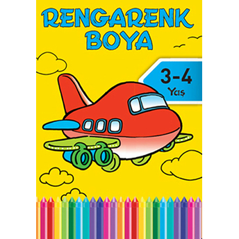 Rengarenk Boya -1 / 3-4 Yaş Sarı Kitap Kolektif