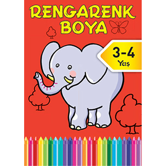 Rengarenk Boya -2 / 3-4 Yaş Kırmızı Kitap Kolektif