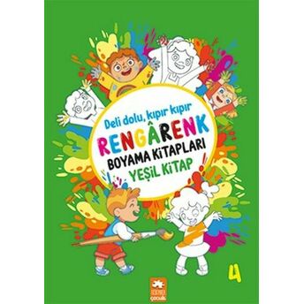 Rengarenk Boyama Kitabı 4 - Yeşil Kitap Kolektif