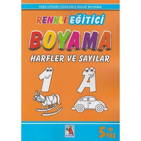 Renkli Eğitici Boyama - Harfler Ve Sayılar 5 Yaş