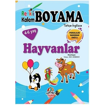 Renkli Kalem Boyama - Hayvanlar Türkan Ada Kömürcü