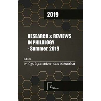 Research And Reviews In Philology - Summer 2019