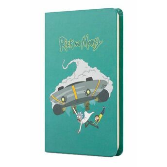 Rick And Morty Sert Kapak Lastikli Mini Defter Turkuaz