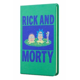 Rick And Morty Sert Kapak Lastikli Mini Defter Yeşil