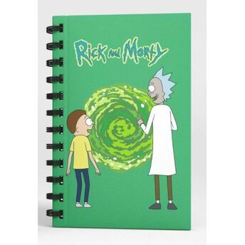 Rick And Morty Spiralli Defter Yeşil