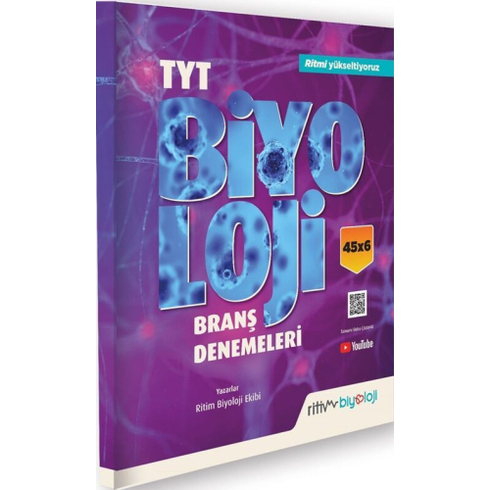 Ritim Biyoloji Yayınları Tyt Biyoloji 45 X 6 Branş Denemeleri Komisyon