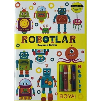 Robotlar Boyama Kitabı - Minik Ressamlar Kolektif