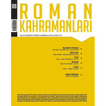 Roman Kahramanları Sayı: 8 Ekim-Aralık 2011 Kolektif