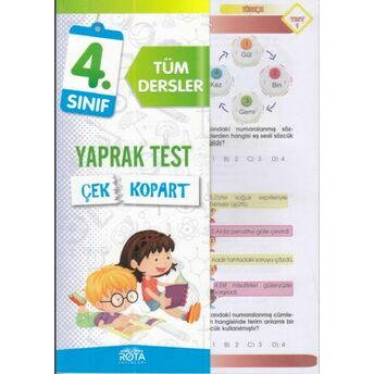 Rota 4.Sınıf Tüm Dersler Çek Kopart Yaprak Test (Yeni) Kolektif