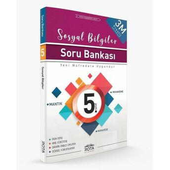 Rota 5.Sınıf Sosyal Bilgiler Soru Bankası 3M Prestij(Yeni) Kolektif