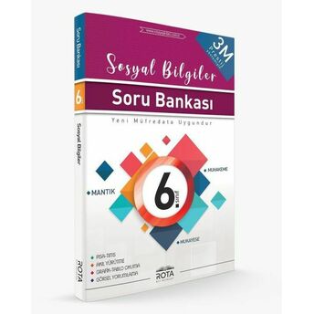 Rota 6. Sınıf Sosyal Bilgiler Soru Bankası 3M Prestij (Yeni) Kolektif