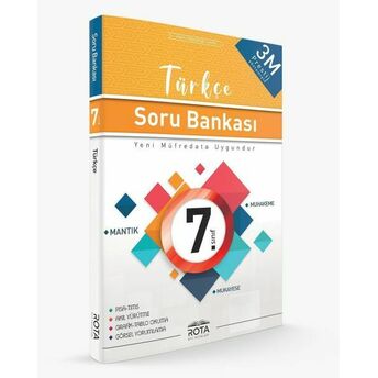 Rota 7. Sınıf Türkçe Soru Bankası 3M Prestij (Yeni) Kolektif