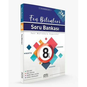 Rota 8. Sınıf Fen Bilimleri Soru Bankası 3M Prestij (Yeni) Kolektif