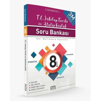 Rota 8.Sınıf T.c Inkilap Tarihi Ve Atatürkçülük Soru Bankası 3M Prestij (Yeni) Kolektif