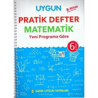 Sadık Uygun Yayınları 6. Sınıf Matematik Pratik Defter Komisyon