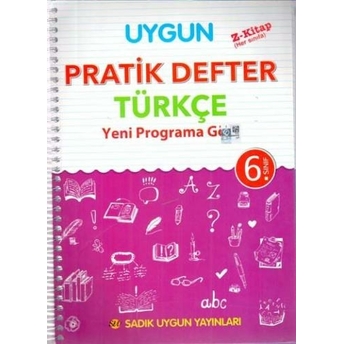 Sadık Uygun Yayınları 6. Sınıf Türkçe Pratik Defter Komisyon