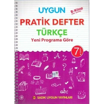 Sadık Uygun Yayınları 7. Sınıf Türkçe Pratik Defter Komisyon