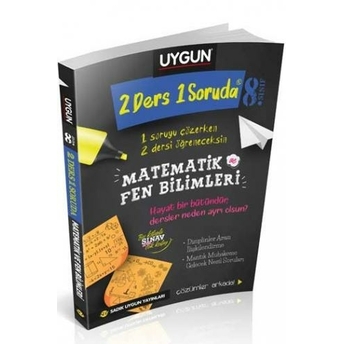 ​Sadık Uygun Yayınları 8. Sınıf 2 Ders 1 Soruda Matematik Ve Fen Bilimleri Komisyon