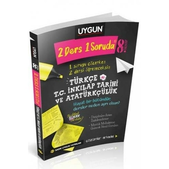 ​Sadık Uygun Yayınları 8. Sınıf 2 Ders 1 Soruda Türkçe Ve T.c. Inkılap Tarihi Ve Atatürkçülük Komisyon