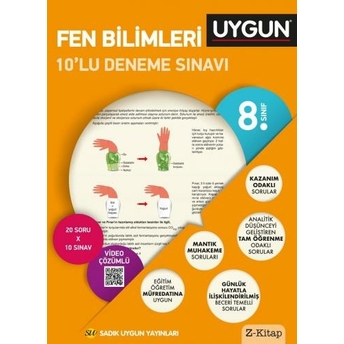 Sadık Uygun Yayınları 8. Sınıf Fen Bilimleri 10 Lu Deneme Sınavı Komisyon