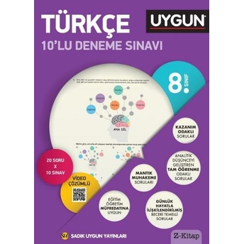 Sadık Uygun Yayınları 8. Sınıf Türkçe 10 Lu Deneme Sınavı Komisyon