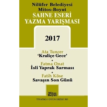 Sahne Eseri Yazma Yarışması 2017 Fatih Köse