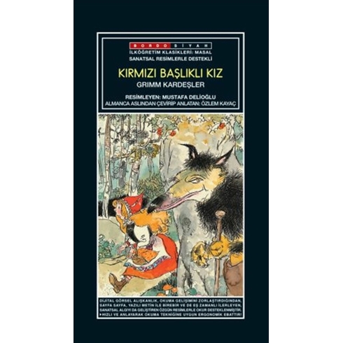 Sanatsal Resimli Kırmızı Başlıklı Kız - Grimm Kardeşler