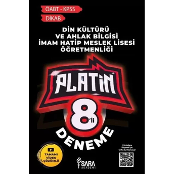 Şara Akademi Öabt Din Kültürü Ve Ahlak Bilgisi Platin 8 Deneme Çözümlü Rauf Şara