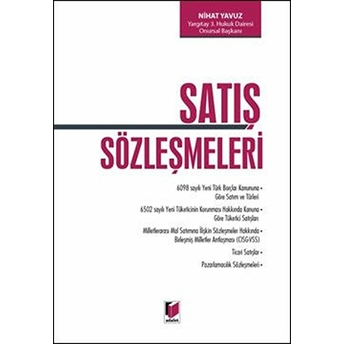 Satış Sözleşmeleri Ciltli Nihat Yavuz