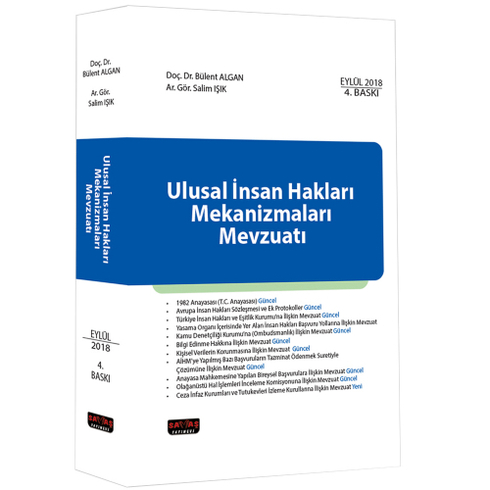 Savaş Ulusal Insan Hakları Mekanizmaları Mevzuatı Bülent Algan