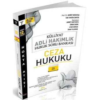 Savaş Yayınları 2021 Külliyat Ceza Hukuku Adli Hakimlik Soru Bankası Ahmet Nohutçu