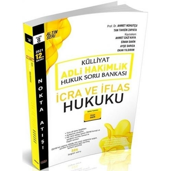 Savaş Yayınları 2021 Külliyat Icra Ve Iflas Hukuku Adli Hakimlik Soru Bankası Ahmet Nohutçu