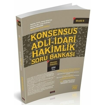 Savaş Yayınları Konsensus Adli Idari Hakimlik Borçlar Hukuku Soru Bankası Modül 8 Olcay Ekşioğlu