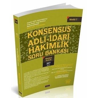 Savaş Yayınları Konsensus Adli Idari Hakimlik Medeni Hukuk Soru Bankası Modül 7 Olcay Ekşioğlu