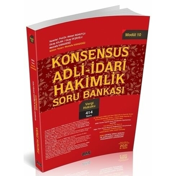 Savaş Yayınları Konsensus Adli Idari Hakimlik Vergi Hukuku Soru Bankası Modül 10 Mustafa Karadeniz