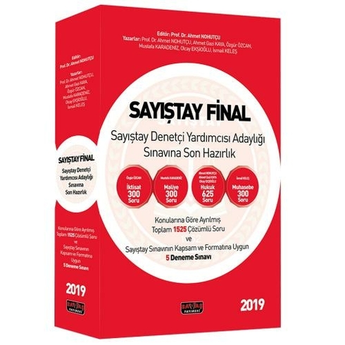 Sayıştay Final Sayıştay Denetçi Yardımcısı Adaylığı Sınavına Son Hazırlık Soru Bankası - Ahmet Nohutçu