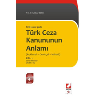 Seçkin Türk Ceza Kanununun Anlamı Cilt 1 - Veli Özer Özbek