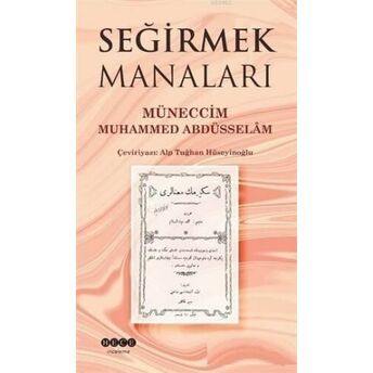 Seğirmek Manaları Müneccim Muhammed Abdüsselam