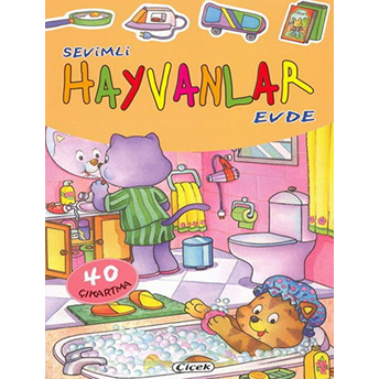 Sevimli Hayvanlar Evde 40 Çıkartma Kolektif