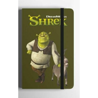 Sherek Sert Kapak Mini Defter Yeşil