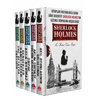 Sherlock Holmes Seti - 5 Kitap Takım - 125X195 Yeni Ebatlı Sir Arthur Conan Doyle