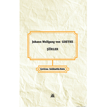 Şiirler Johann Wolfgang Von Goethe